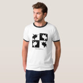 Mannen schildpad omgebogen Tile T-Shirt (Voorkant volledig)