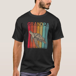 Mannen schildpad Retro stijl  opa grafische fa T-shirt