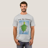 mannen schildpad t-shirt (Voorkant volledig)