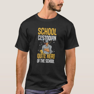 Mannen schoolbewaarder voor schoolgeld t-shirt