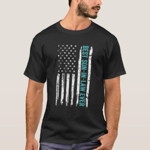 Mannen schoonzoon ooit Amerikaanse vlag vaders da T-shirt
