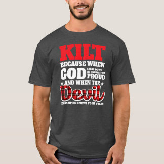 Mannen Scottish Kilt Scotsman Kilts T-shirt