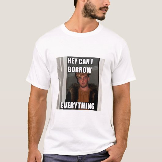 Mannen Scumbag Steve Meme T-Shirt (Voorkant)
