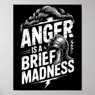 Mannen Seneca Stoïcijnse filosoof citaat Motivatie Poster