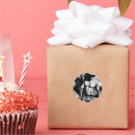 Mannen Sexy Masculine Westerne Cowboy Hunk Cool Ronde Sticker