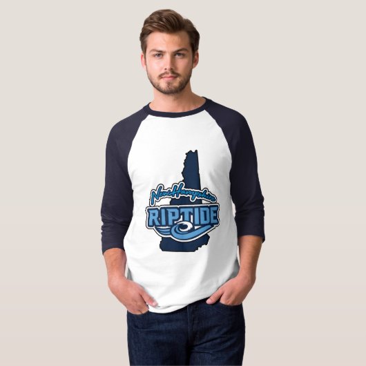 Mannen-Shirt Raglan T-shirt (Voorkant volledig)