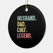 Mannen Shirt vader Chef Legend Retro Keramisch Ornament (Links)