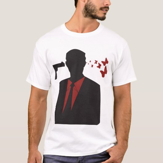 Mannen Shot T-Shirt (Voorkant)