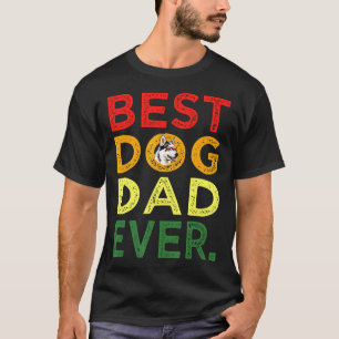 Mannen Siberian Husky Best Dog Dad Oover T-shirt