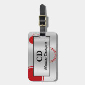 Mannen Silver Bagagelabel (Voorkant verticaal)