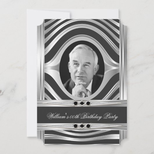 Mannen Silver Kijk Black Kaart (Voorkant)