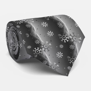 Mannen Silver Snowflake kerstStropdas Stropdas