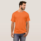 Mannen Sinaasappel Uw Photo Basic T-shirt Sjabloon (Voorkant volledig)