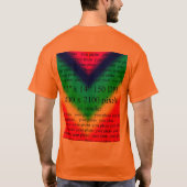 Mannen Sinaasappel Uw Photo Basic T-shirt Sjabloon (Achterkant)