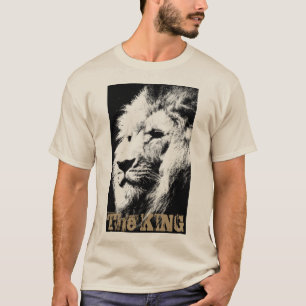 Mannen Sjabloon T Shirten Modern Lion Face Dier T-shirt