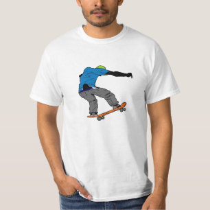 Mannen Skateboard waarde t-shirt