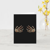 Mannen Skeleton Hands Women - Spooky Halloween Roc Kaart (Gele Bloem)