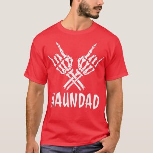 Mannen Skeleton Rock Graphic Halloween Devil Horns T-shirt
