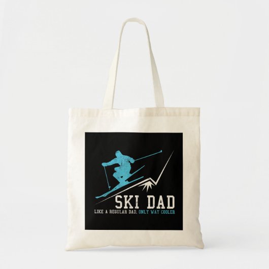 Mannen Ski Dad Funny Winter Skiing Father Gif Tote Bag (Voorkant)