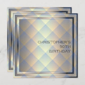 Mannen Smart Birthday Party - contemmodern ontwerp Kaart (Voorkant / Achterkant)