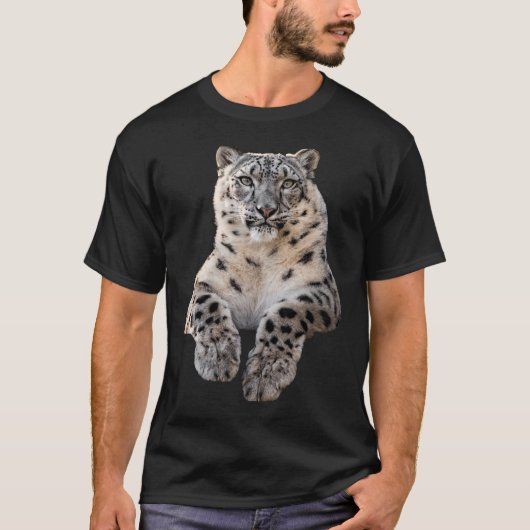 Mannen Snow Leopard T-shirt (Voorkant)