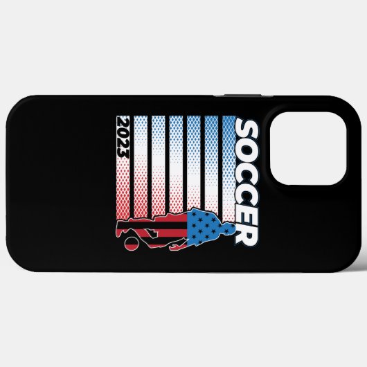 Mannen Soccer Patriotic USA 2023 Case-Mate iPhone Case (Achterkant (horizontaal))