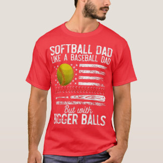 Mannen softbal vader als een honkbal pa definitie t-shirt