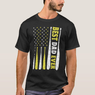 Mannen softbal vader beste vader ooit met ons amer t-shirt