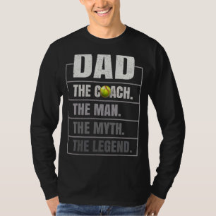 Mannen Softball Coach Pap Man Myth Legend Softball T-shirt