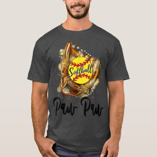 Mannen Softball Paw T-shirt