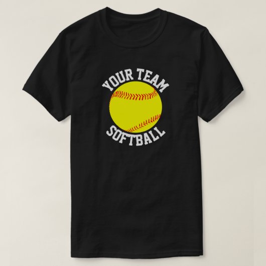 Mannen-Softball-team, Player-nummer T-shirt (Design voorkant)