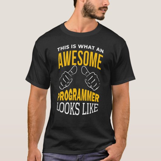 Mannen Software Developer Computer Engine T-shirt (Voorkant)