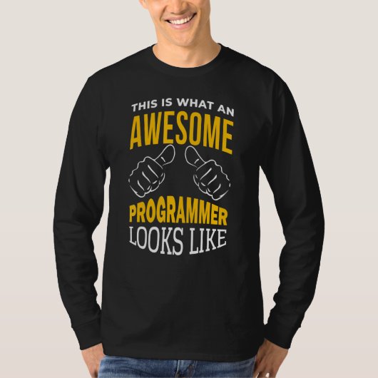 Mannen Software Developer Computer Engine T-shirt (Voorkant)