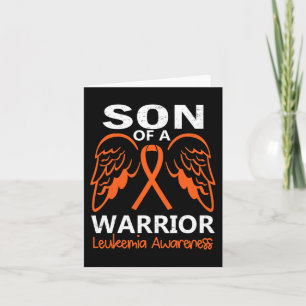 Mannen Son of A Warrior Leukemia Awareness Angel W Kaart