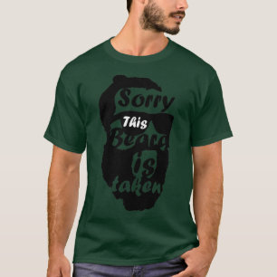 Mannen Sorry, deze baard is grappig gemaakt bij ev T-shirt