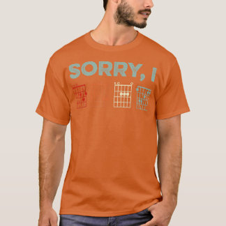 Mannen Sorry IDGAF Verborgen boodschap Guitar Chor T-shirt
