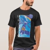 Mannen Space Hipsters Skylab T-shirt (zwart) (Voorkant)