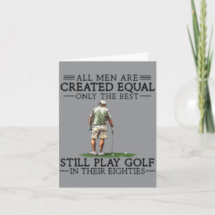 Mannen spelen golf in tachtiger jaren 80ste cadeau kaart