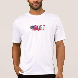 Mannen Sport-Tek Love Het Amerikaanse T-shirt