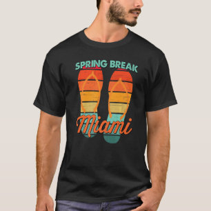 Mannen  Spring Break Retro Miami Vacation Flip T-shirt
