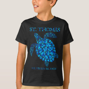 Mannen St Thomas Zeeschildpadden USVI Vakantie Sou T-shirt