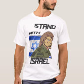 MANNEN STA MET ISRAËL T-SHIRT (Voorkant)