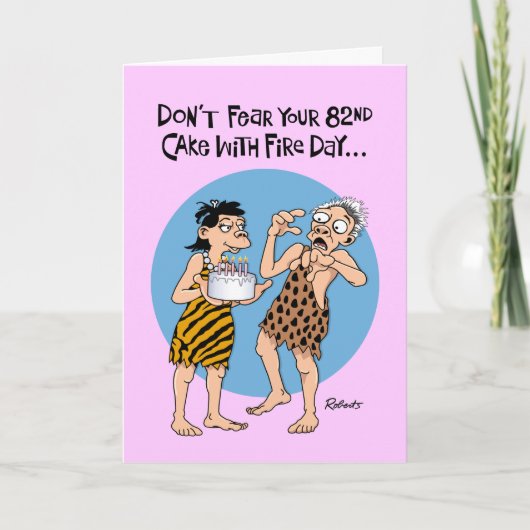 Mannen staat voor Funny 82nd Birthday Kaart (Voorkant)