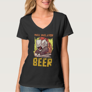 Mannen Steelwerker Beer Drink lassen T-shirt