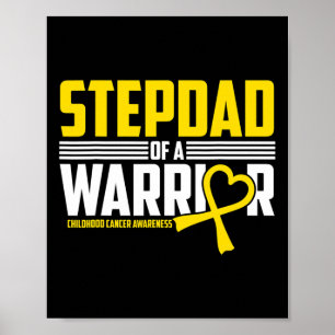 Mannen Stepdad Childhood Cancer Awareness R Poster