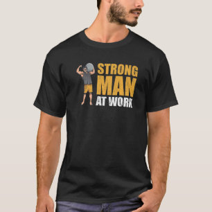Mannen sterke man op het werk Bodybuilder Accessoi T-shirt