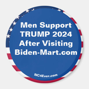 Mannen Steun TRUMP 2024 na Koelkastmagneet Magneet