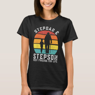 Mannen stiefvader & stiefzoon beste vrienden voor  t-shirt