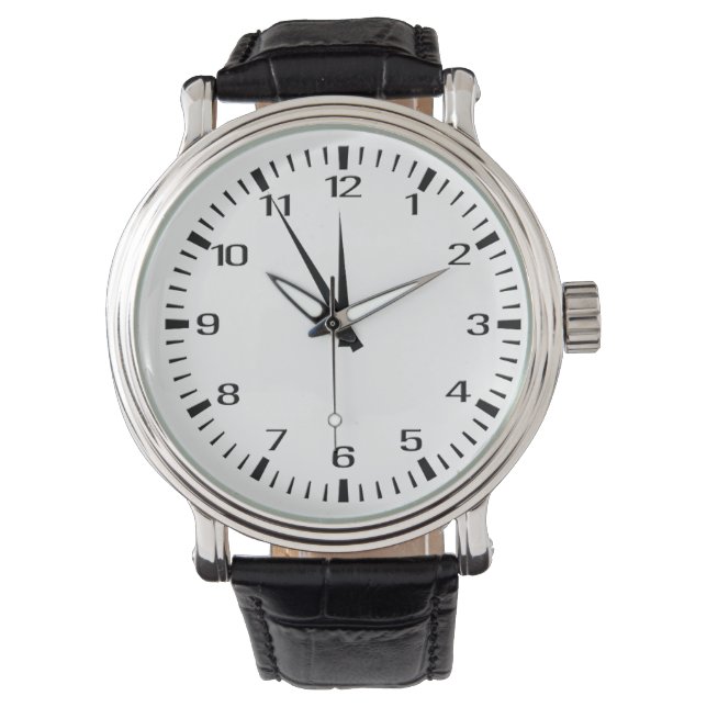 Mannen  Stijl Lederen Horloge Tijdloos Gift (Voorkant)