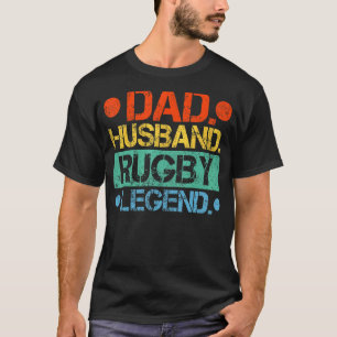 Mannen stijl vader man rugbyspeler vader t-shirt